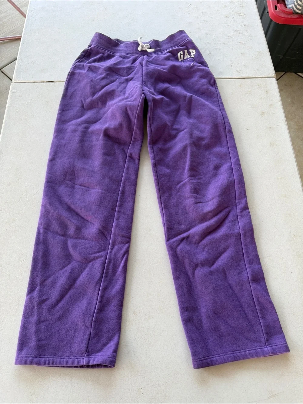 GAPKIDS Purple Fleece Joggers with Drawstring